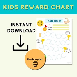Kids Reward Chart | Behavior Chart | Sticker Chart | Toddler Reward Chart | Kids Routine Chart | Responsibility Chart | Kids Printables