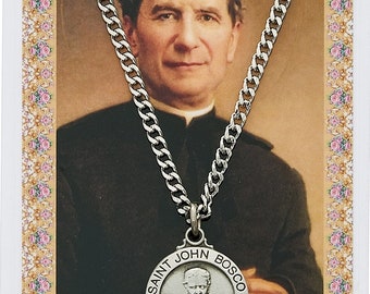 John Bosco Medal and Prayer Card Set PSD600JBC