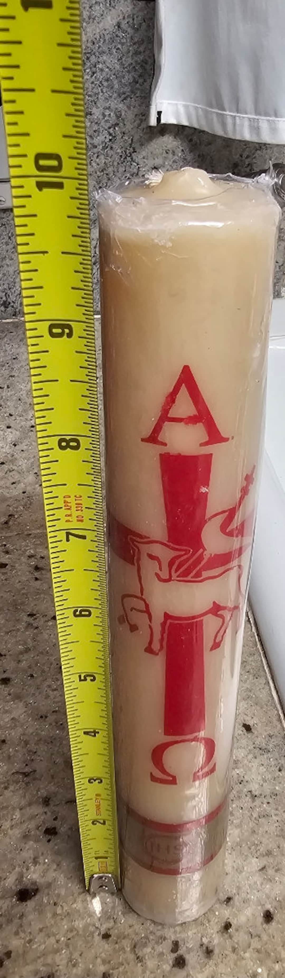 Paschal Candle Alfa and Omega Cirio Candle Etsy