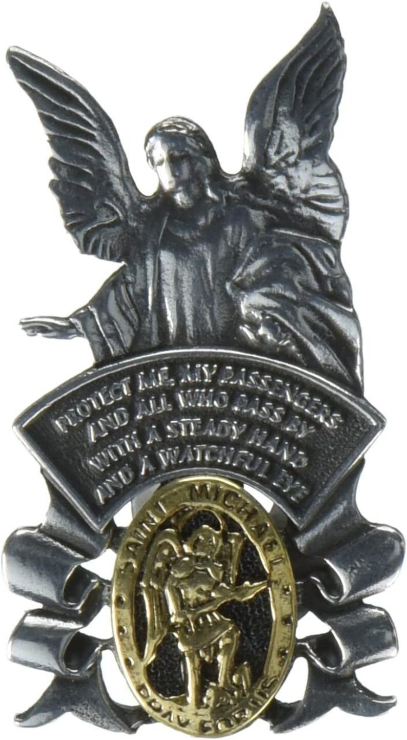 Guardian Angel Auto Visor Clip, St. Michael Etsy