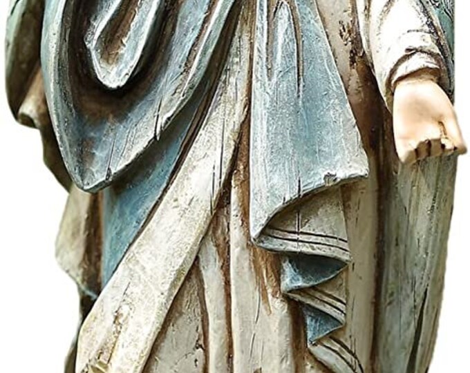 Blessed Virgin Mary Mother Madonna Lilies Garden Statue Etsy