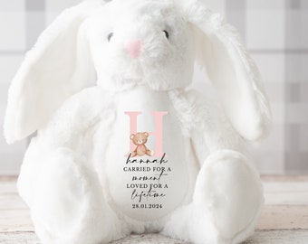 Personalised Baby Loss Keepsake Bunny: Angel Memorial Gift