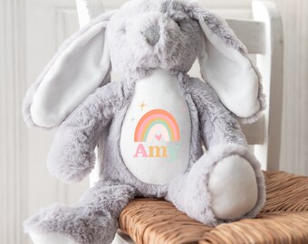 Conejo conejito personalizado, nuevo regalo para bebés, juguete suave de felpa personalizado, su nombre de peluche, juguete de peluche, regalo de baby shower de peluche para niñas y niños