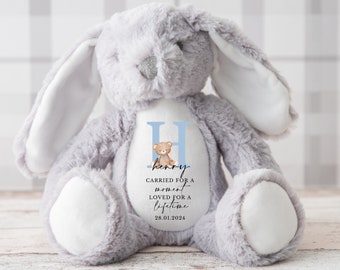 Personalized Baby Loss Keepsake Bunny: Angel Memorial Plush