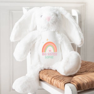 Personalised Big Sister Bunny Rabbit, Big Sister Gift, Middle Sister Gift, Little Sister Gift, Personalised Sisters Soft Toy, Sister Gifts