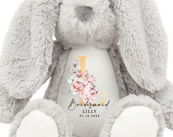 Bridesmaid Personalised Bunny, Gifts for Bridesmaid, Bridesmaid Proposal Gift, Will you be my Bridesmaid? Thank you Bridesmaid Gift
