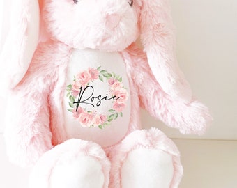 Personalised Baby Shower Gift, Personalised Flower Girl Bunny, New Baby Gift Ideas, Gifts Ideas for New Baby, Girls Teddy Flower Girl Gift