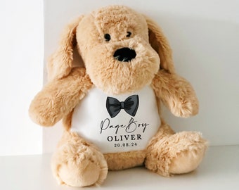Page Boy Personalised Teddy Gift, Gifts for Page Boys, Page Boy Proposal Gift, Will you be my Page Boy? Dog Page Boy Teddy Proposal Keepsake