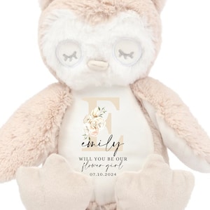 Regalo personalizado de la niña de las flores, ¿serás mi niña de las flores, conejito de la niña de las flores, ideas de regalos para las niñas de las flores, regalo de la niña de las flores de peluche de las niñas?