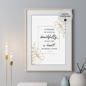 Bereavement Printable Poem, Church & Memorial Digital Print, Funeral Grief Quote, Loss of Mother or Father Sympathy Quote, In Memory of Gift
