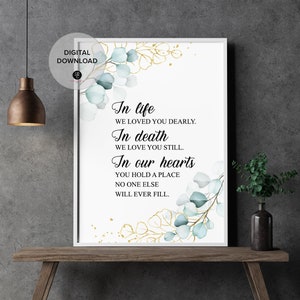 Grief Poem Printable, Christian Funeral Poem, Grief Quotes Wall Art, Memorial Quote Print, Printable Poem Memorial, In Memory Of, Quote Loss