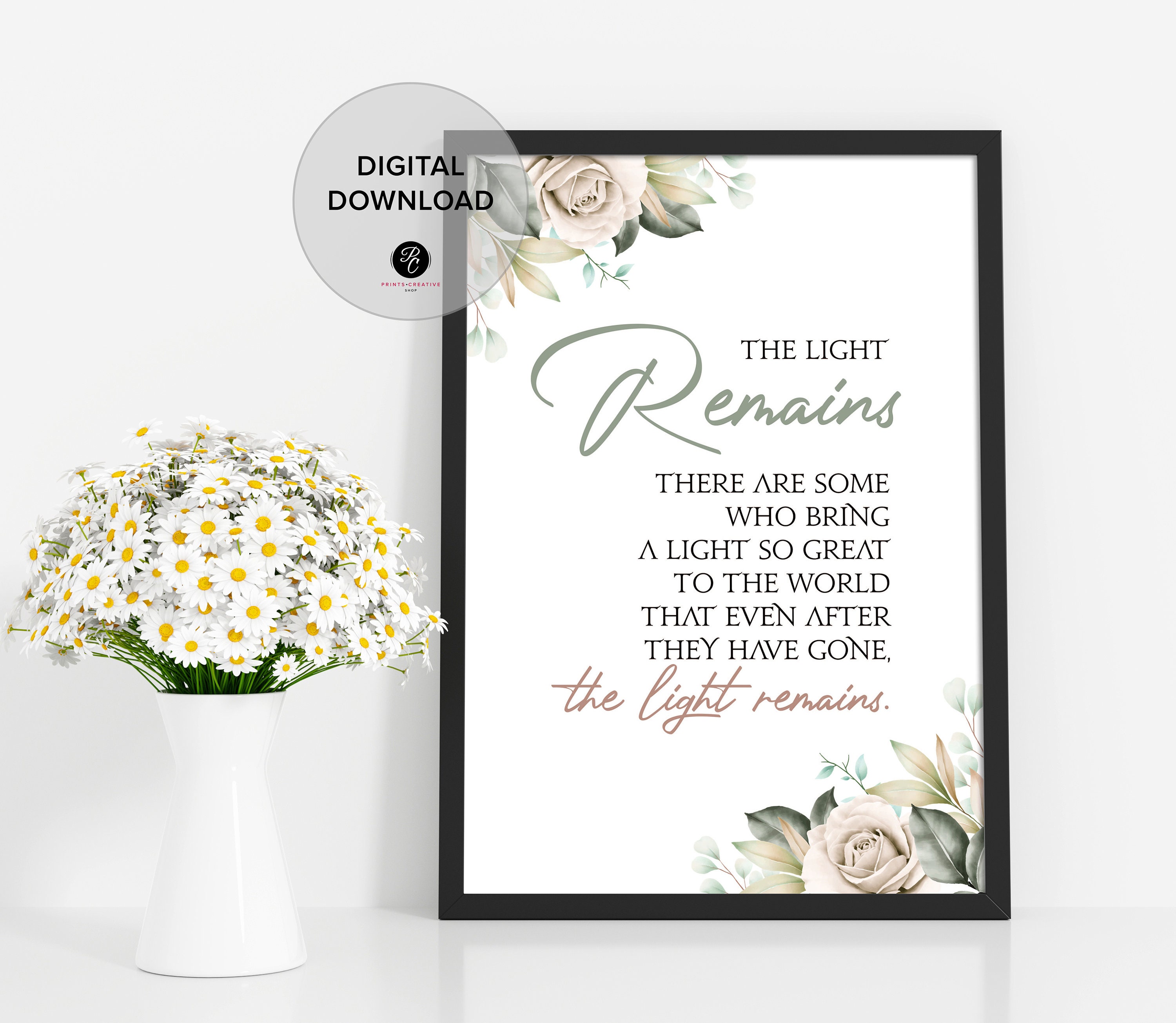 The Light Remains Digital Print, Mother and Father Remembrance ...