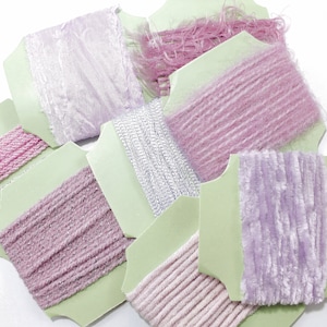 Cartes de laine de broderie,Fils broderie ,Fils d'art,Fibres mixtes  violine ,Paquet de fils texturés violine ,fil d'artisanat,
