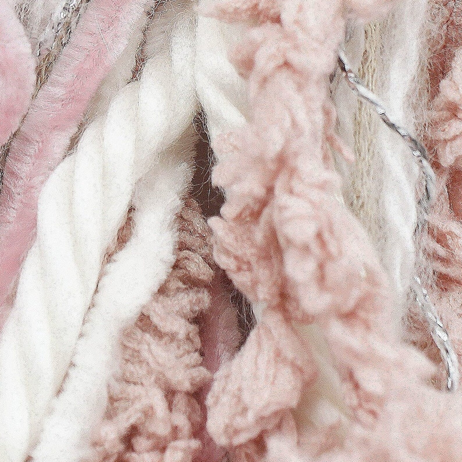 Lot of pink art wools textured yarns pink wool | Etsy