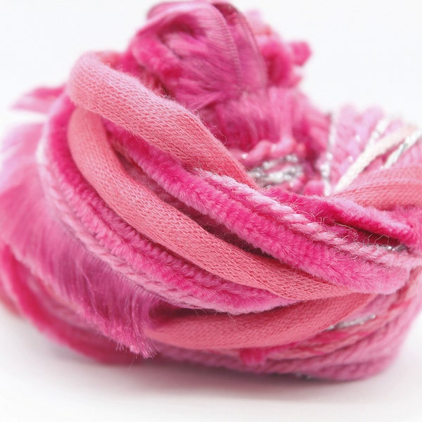 Embroidery,Hot pink embroidery floss,pink melange,pink threads,Embroidery threads,Fiber art bundle,