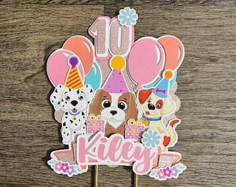 Puppy Lover Cake Topper , Dog lover cake topper , glitter cake topper , doggy cake topper , cute dog cake topper , birthday cake topper
