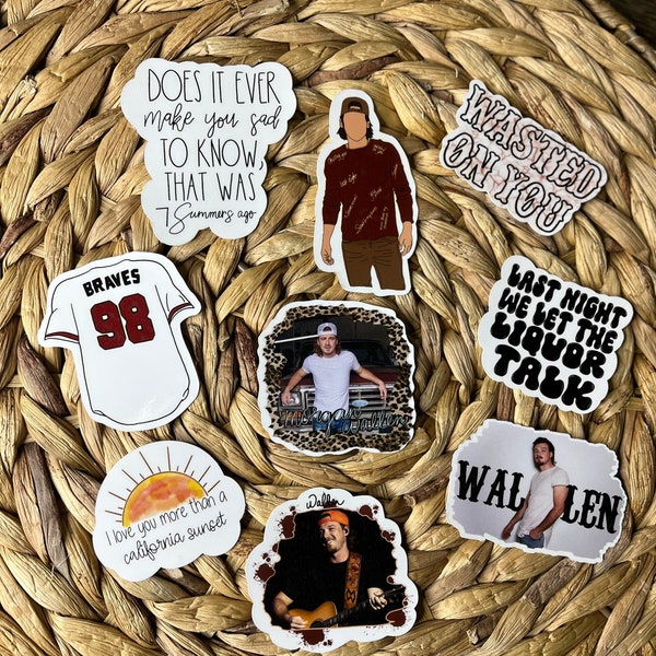 Morgan sticker pack , wallen ,  wallen stickers , country music stickers , country music , wall..en birthday