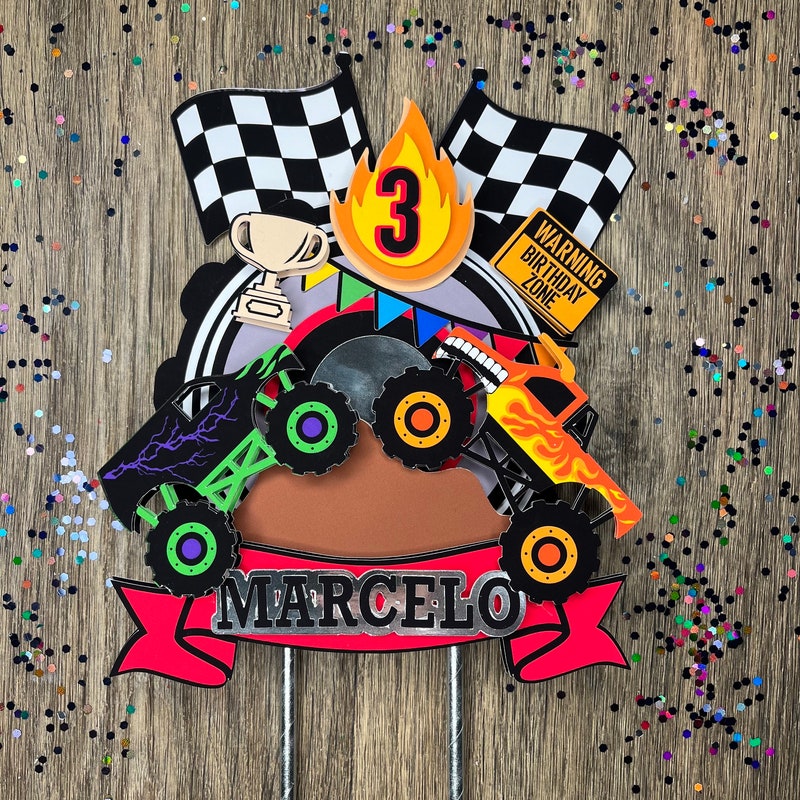 Monster Truck Cake Topper - Etsy