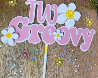 Two groovy cake topper , two groovy , two groovy cake , two groovy birthday ideas , two groovy , groovy birthday theme , groovy