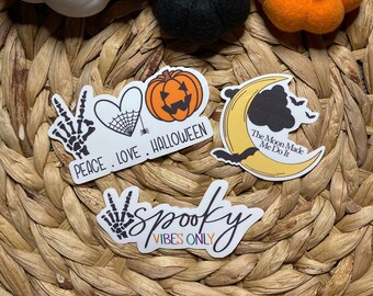 Halloween Peace & Vibes Pack | Laptop/Planner Stickers | Durable Vinyl and Water Resistant Sticker
