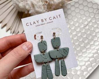 CLAY EARRINGS • statement earrings • lightweight earrings • polymer clay earrings • handmade