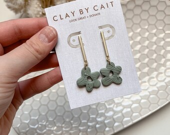 CLAY EARRINGS • spring jewelry • dangle earrings • dainty earrings • lightweight jewelry • polymer clay jewelry • handmade