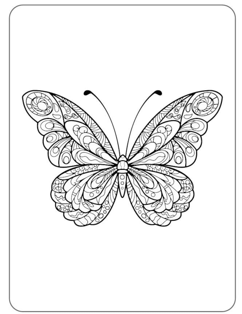 20 High Quality Mandala Type Butterfly Coloring Pages for Adults or ...