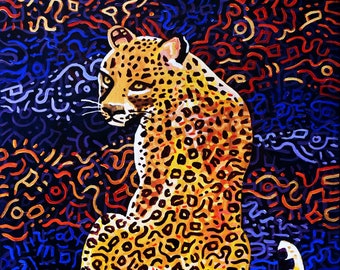 Leopard Art Print, Big Cat Wall Decor