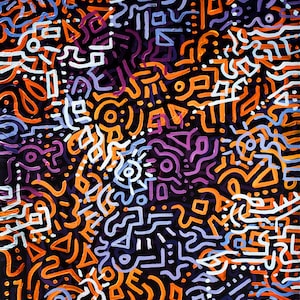 Nocturne (dark abstract print, trippy wall art, purple abstract art, psychedelic art prints)