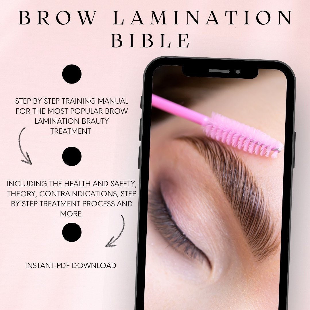 Brow Lamination Bible Training Manual Theory Health and Etsy