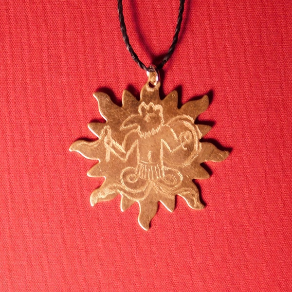 ABRASAX Pendant (Engraved Brass)