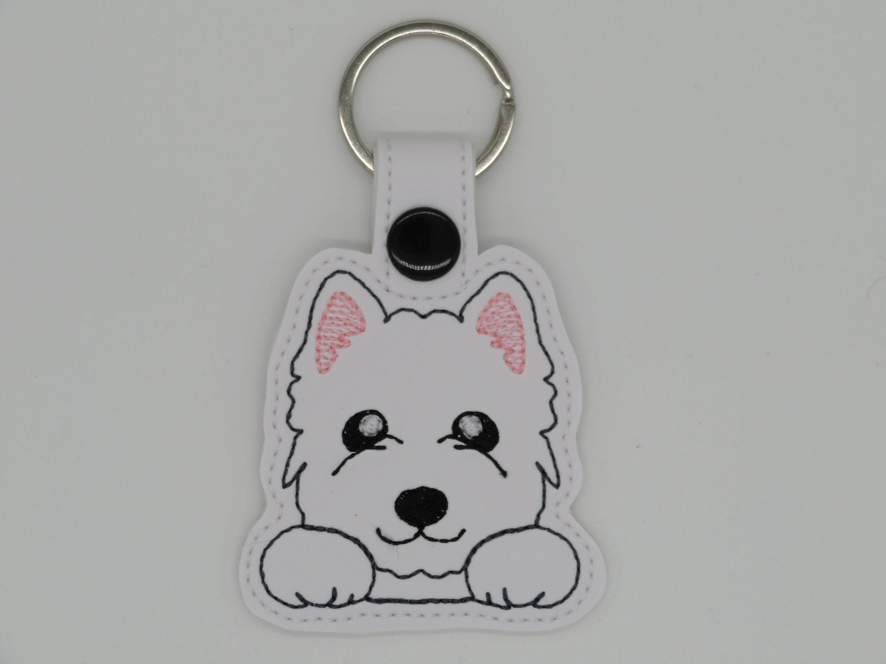 Porte-clés West Highland Terrier En Argent 925 – Chien Mignon Unisexe, Made In Germany
