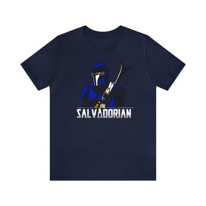 El Salvadorian, The Salvadorian T-shirt Unisex Jersey Short Sleeve Tee Heather Navy