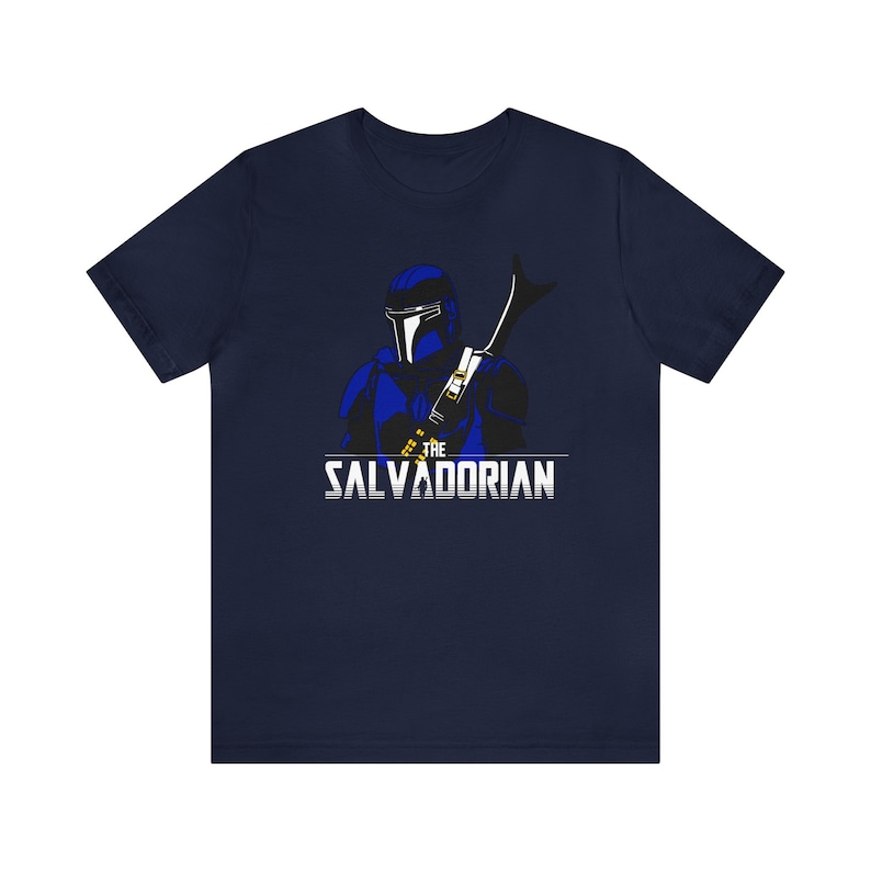 El Salvadorian, The Salvadorian T-shirt Unisex Jersey Short Sleeve Tee Heather Navy