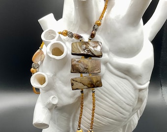 Necklace Shell and Beaded.