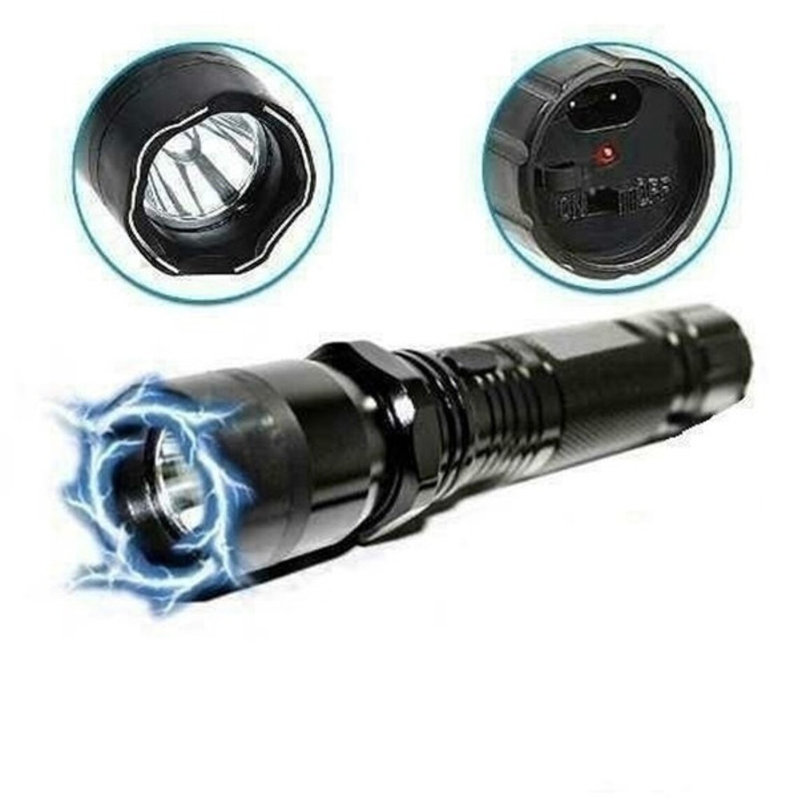 Flashlight with electric shock for emergency services and Etsy