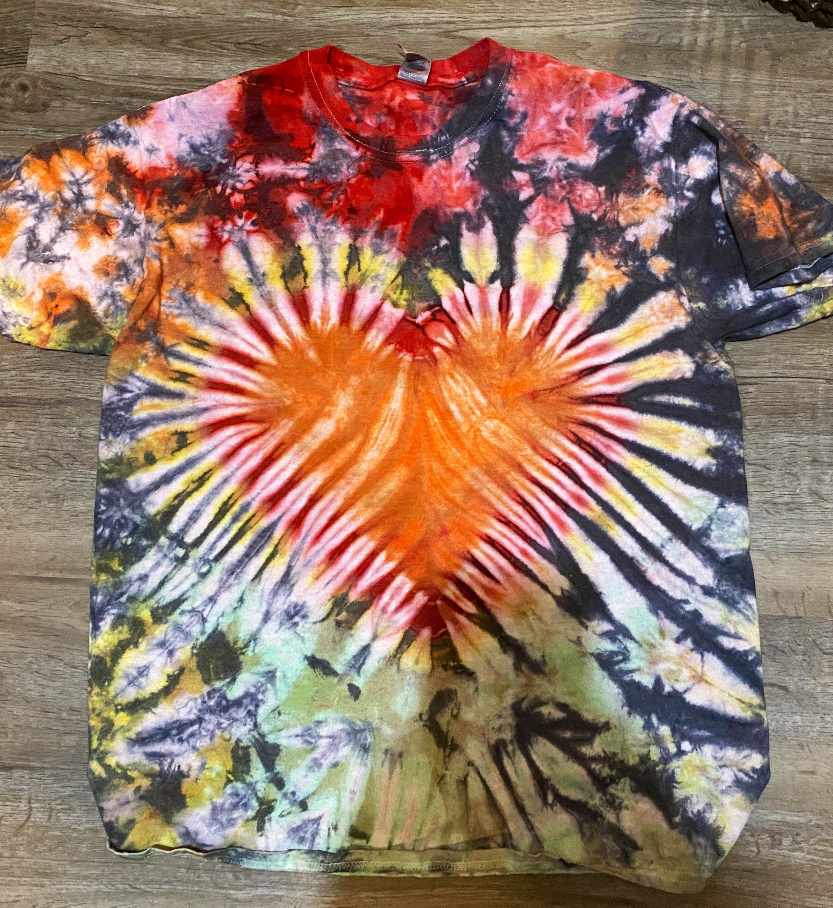 Heart pattern Tie dye shirt Etsy