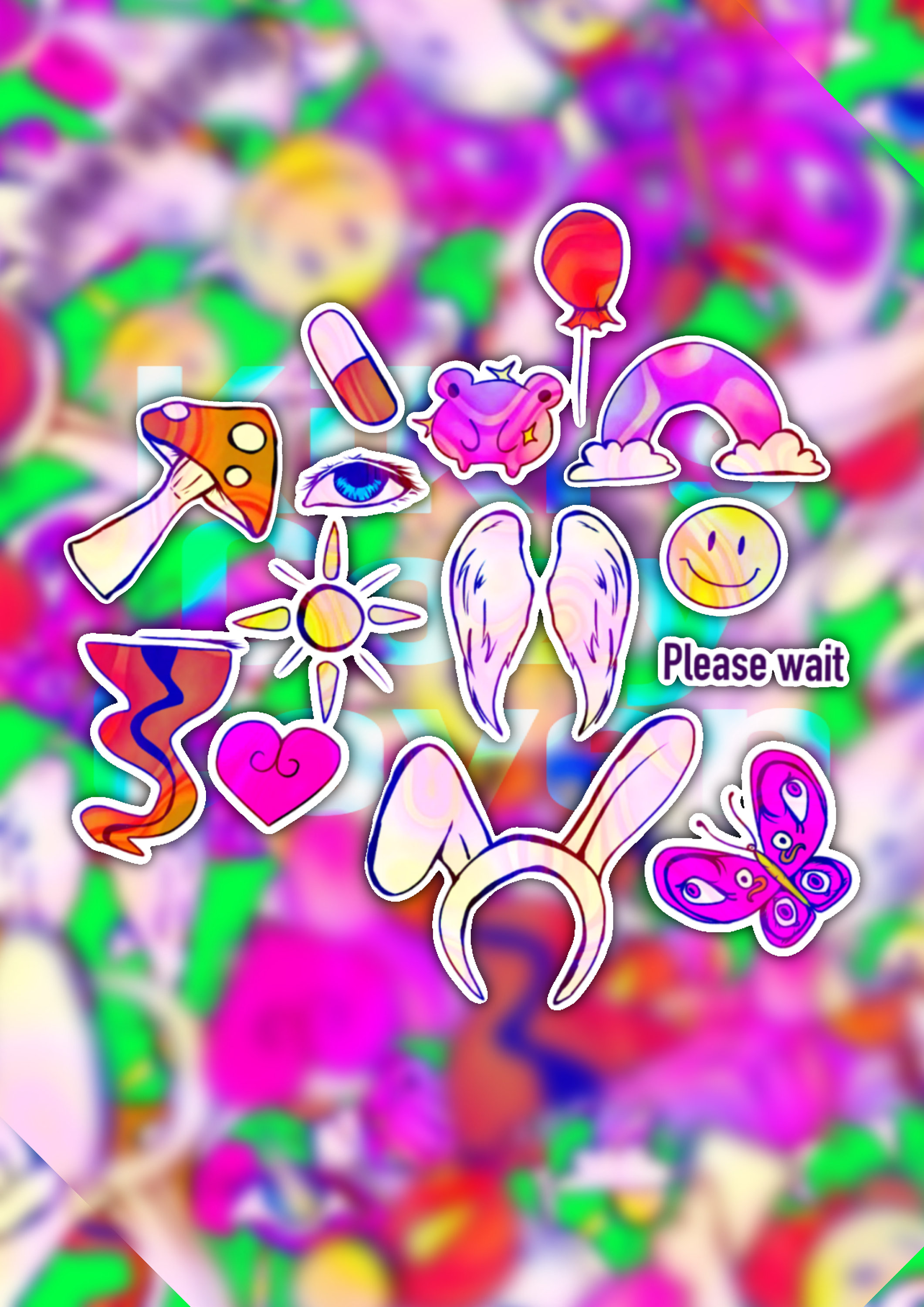 Weirdcore Sticker Paper & Party Supplies Stickers, Labels & Tags