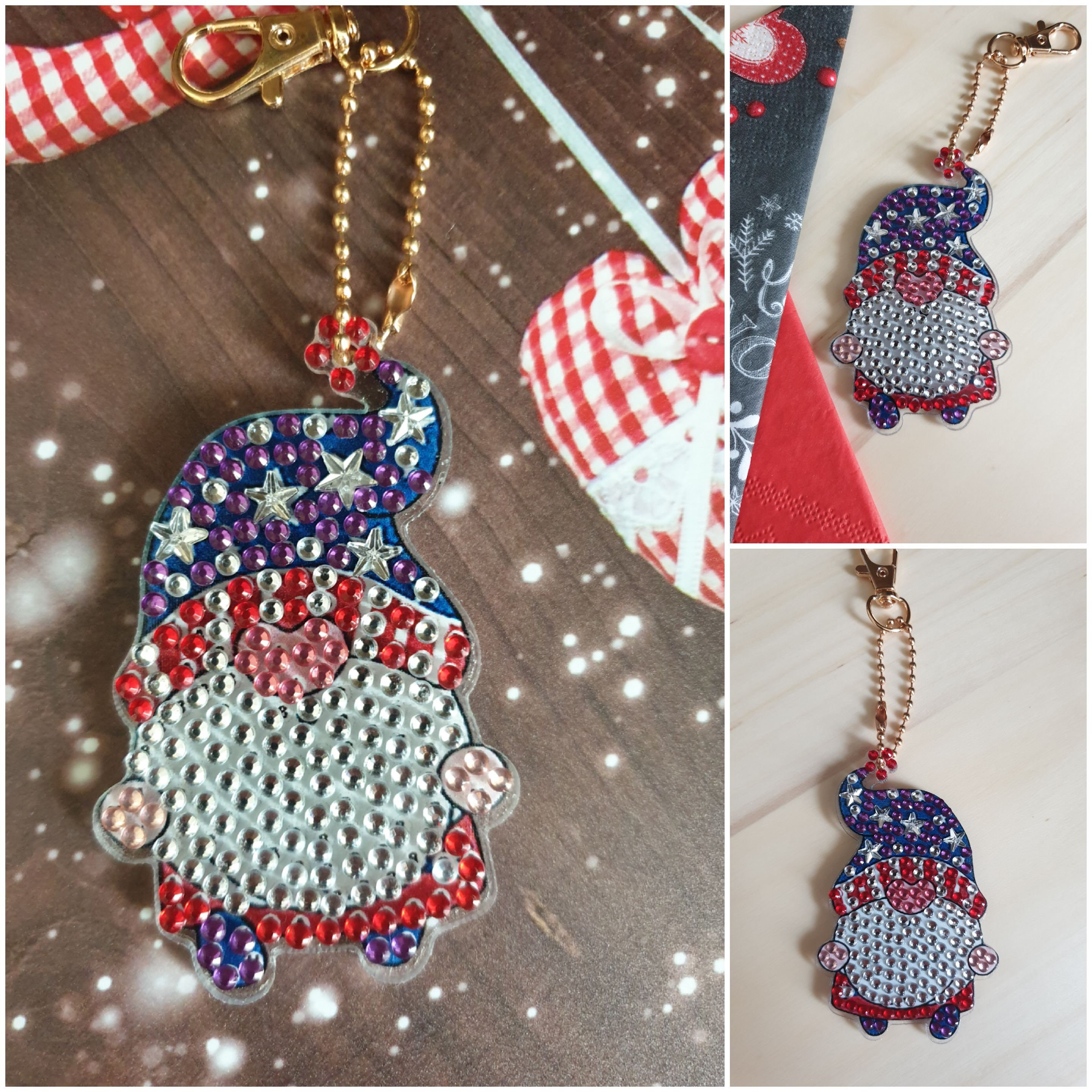 15-teiliges DIY Diamant Malerei Schlüsselanhänger Set – Patriotische Motive Für Veteranentag & Independence Day