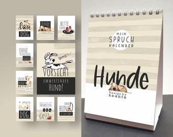 Kalender Hunde, Tischaufsteller mit lustigen Sprüchen