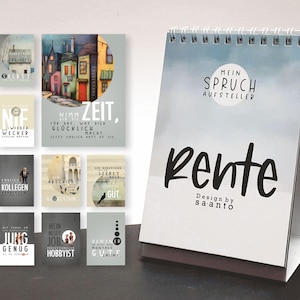 Kalender Rente mit Sprüchen für den Ruhestand Geschenkidee Kollegen Mitarbeiter, Rentnergeschenk, Kollegengeschenk, Ruhestandsgeschenk