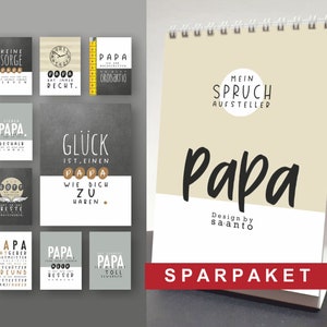 Pacote de descontos para revendedores Suporte de mesa calendário Dad com frases de agradecimento para todas as ocasiões
