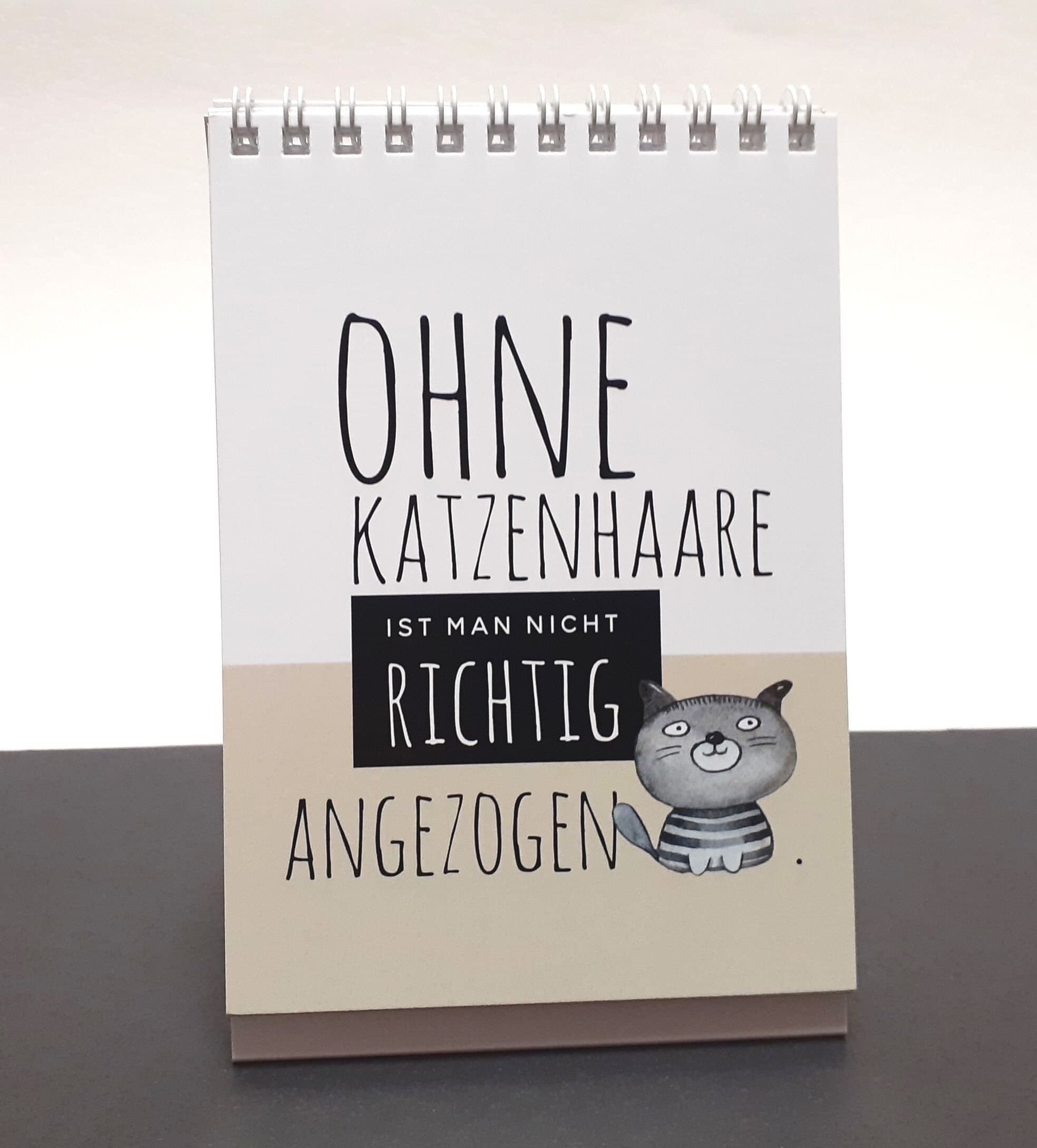 Kalender Katzen, Tischaufsteller mit lustigen Sprüchen Etsy.de