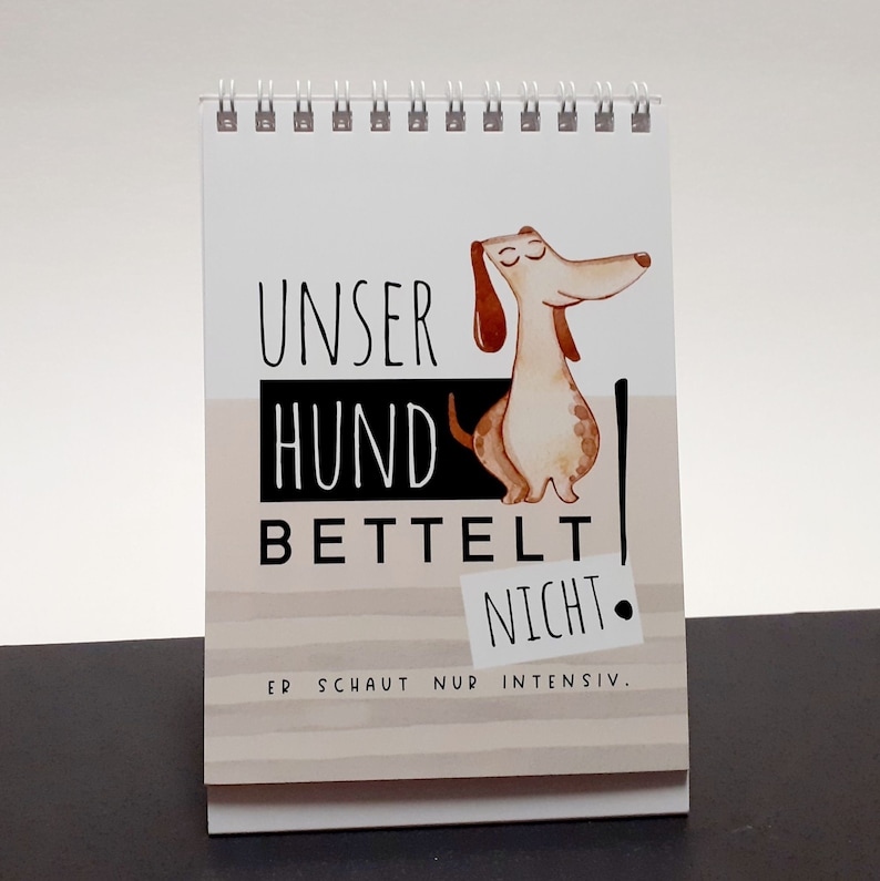 Kalender Hunde, Tischaufsteller mit lustigen Sprüchen Etsy.de