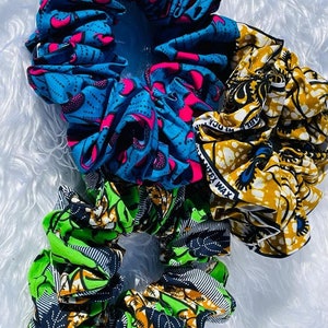 Ankara Fabric Scrunchies For Hair, African Print Women Scrunchies, Handmade Elastic Scrunchie, Hair Accessories
