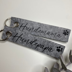 Sleutelhanger voor hondenmoeders en hondenvaders | Aanhangwagen | souvenir | Cadeau-idee | verjaardag | gepersonaliseerd | Honden ouders