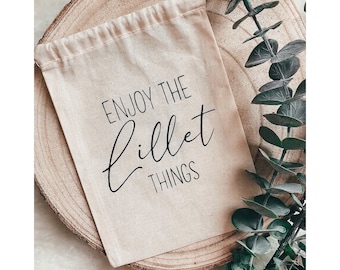 Jutebeutel mit Spruch | Enjoy the lillet things | für jeden Anlass | Jutebeutel | handgemacht