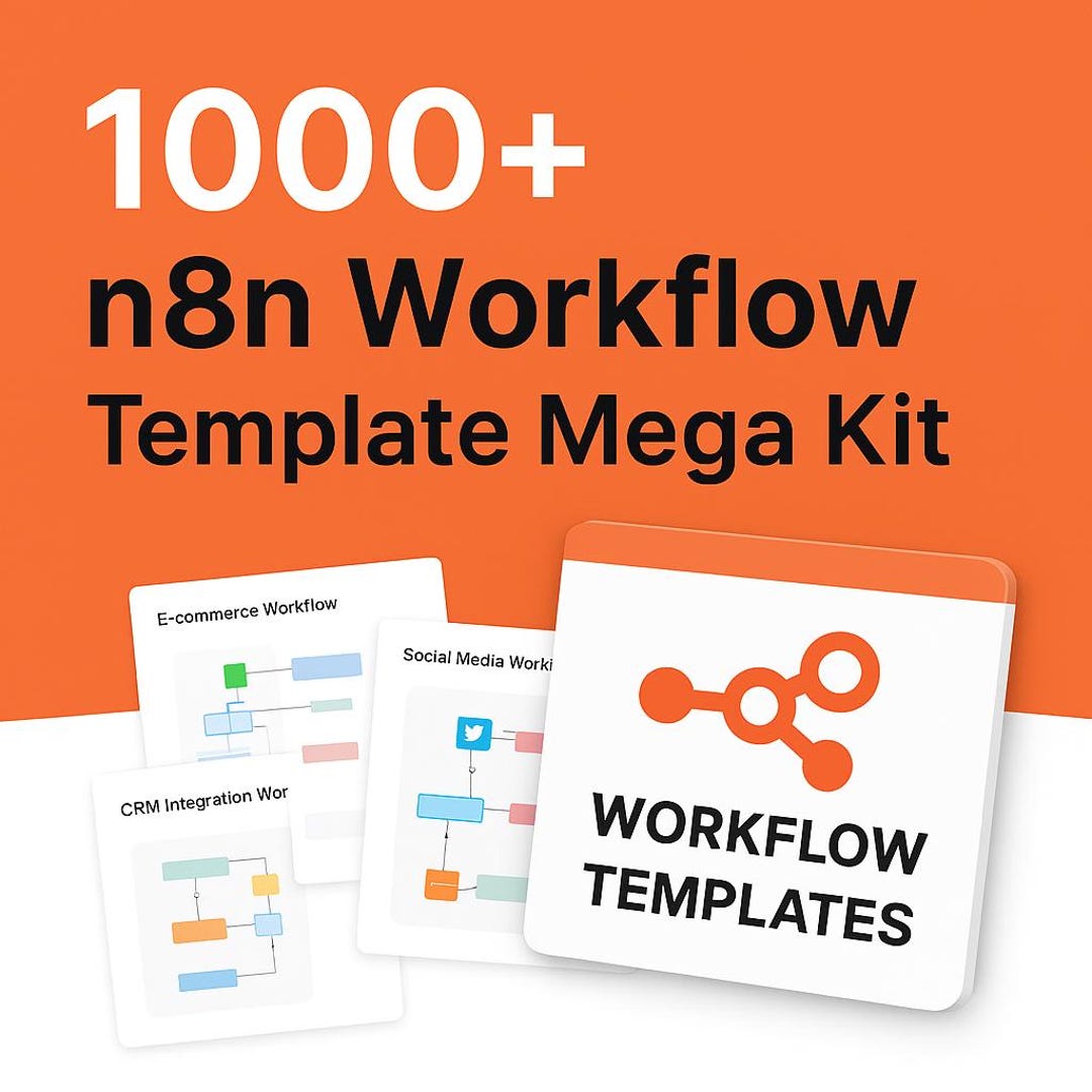 1000+ N8n Workflows Template AI Automation Mega Kit | Digital Workflow ...