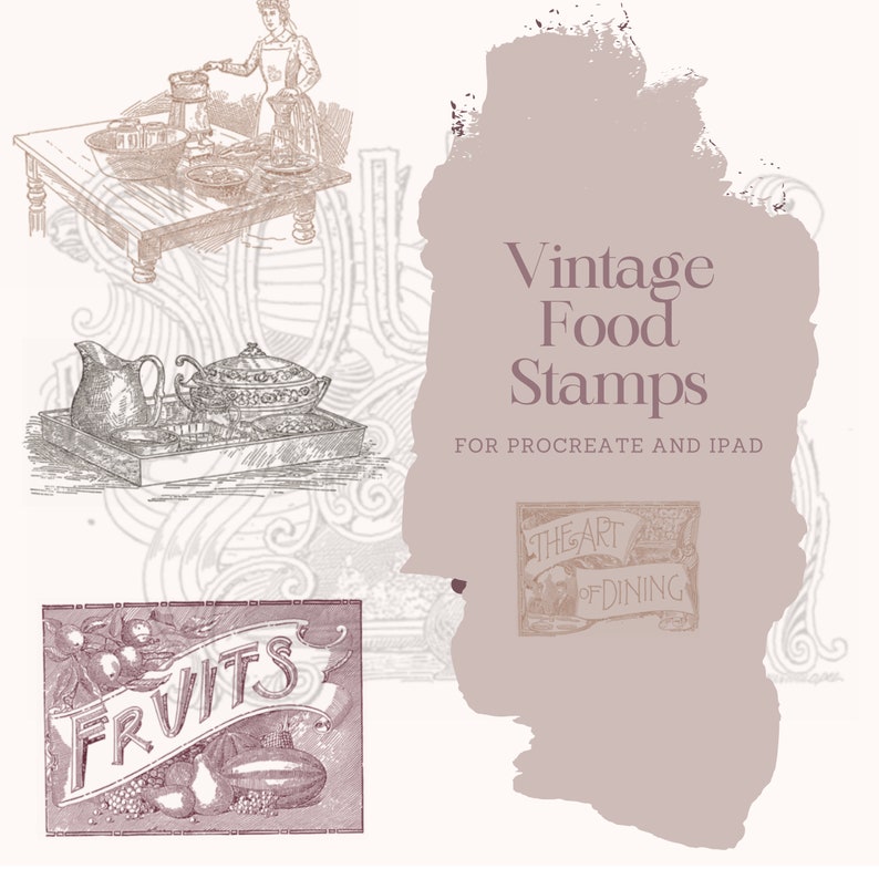 25 Vintage Food and Meal Themed Brushes for Procreate and iPad ...