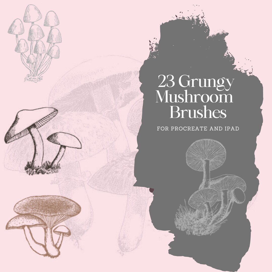 23 Vintage Mushroom Brushes for Use With the Procreate App and iPad - Etsy